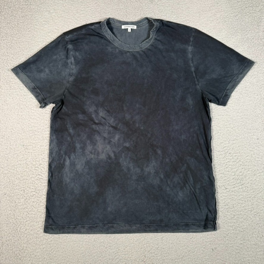 Cotton Citizen Shirt Mens Medium Black Fade Supima Casual Preppy Made in USA